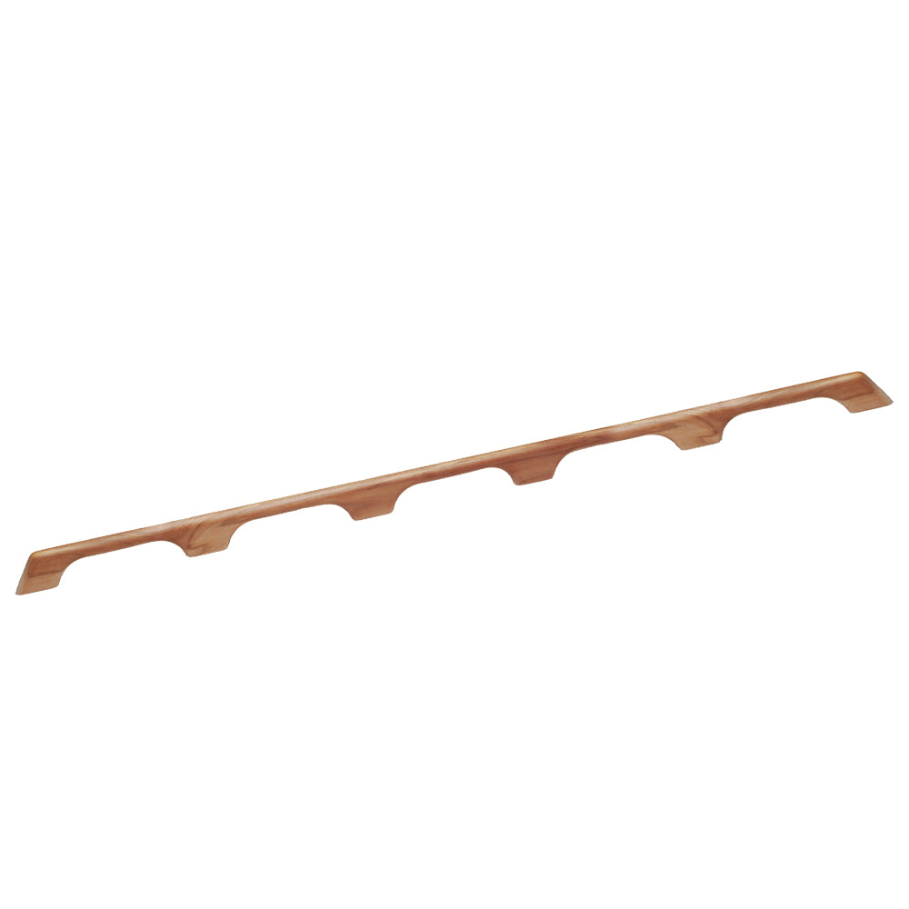 Whitecap Solid Teak Handrail with Five Loops - 53 Inches Long - Model 60108