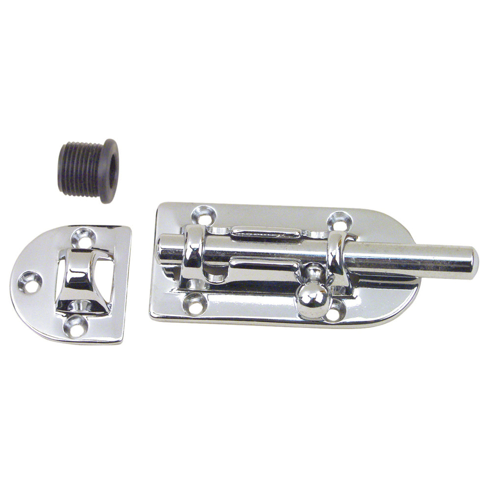 Perko 3 Inch Chrome Barrel Bolt with Bronze Body and Keeper – Part Number 0947DP1CHR