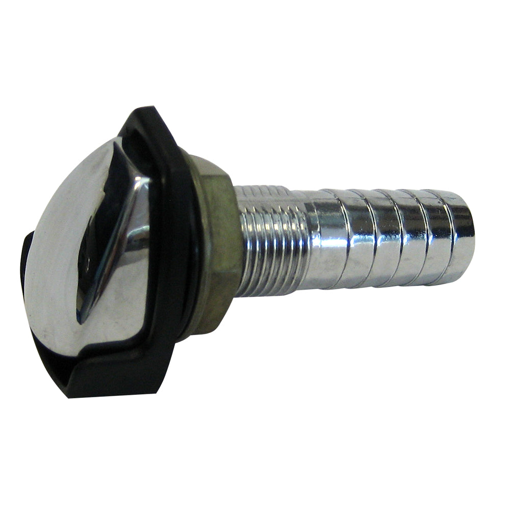 Perko Gas Tank Vent with Splash Guard, Chrome Plated Zinc, 5/8" Hose - Part #0506DP4CHR
