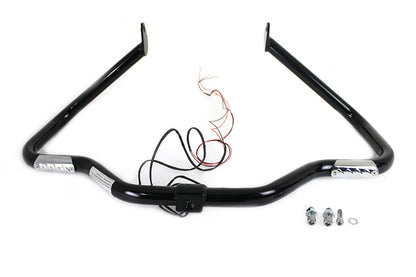 V-Twin Black Front Turn Signal Highway Bar for Harley Davidson FLT Models (Part #21046B)