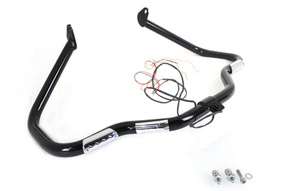 V-Twin Black Front Turn Signal Highway Bar for Harley Davidson FLT Models (Part #21046B)