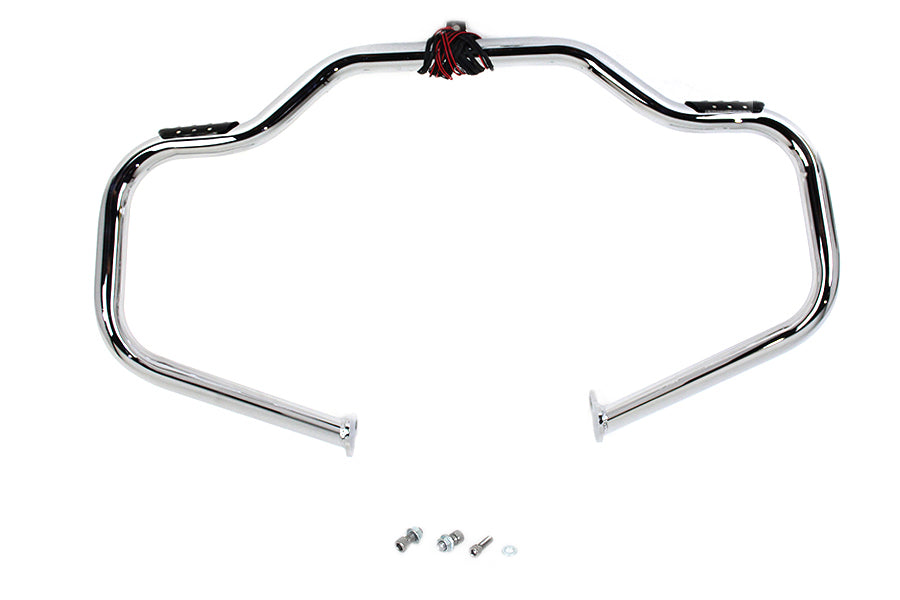 V-Twin Chrome Front Turn Signal Highway Bar for Harley Davidson FLT Models (Part No. 21047)