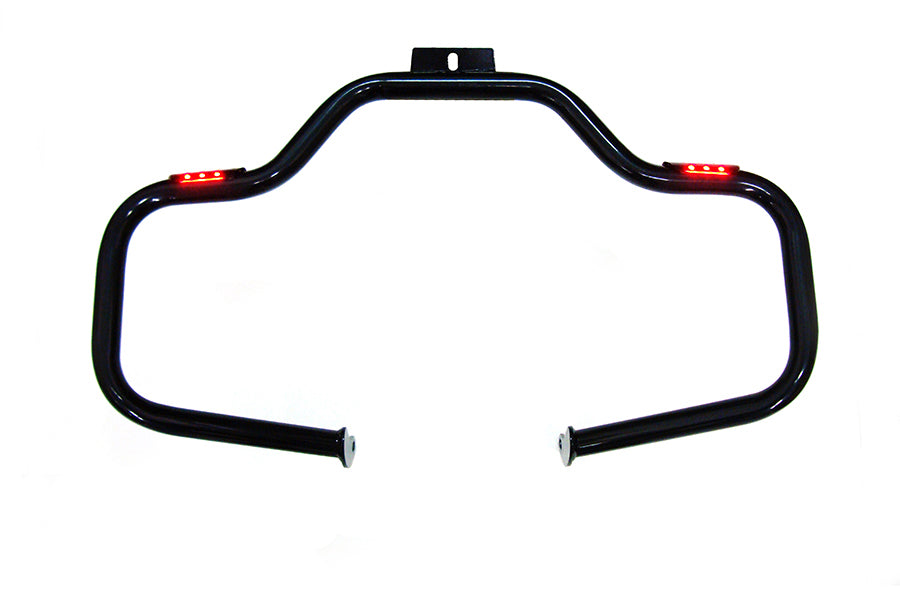 V-Twin Black Front Turn Signal Highway Bar for Harley Davidson FLST Models (Part #21048B)