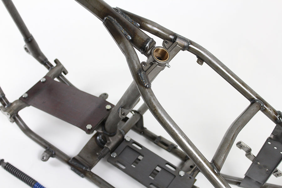 V-Twin Replica Retro Straight Leg Rigid 30 Rake Frame with Transmission Mount Plate