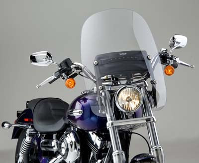 National Cycle Spartan Quick Release Windshield Clear for Harley Davidson FXD 2006-2015
