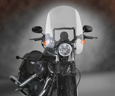 National Cycle Spartan Quick Release Windshield Clear for Harley Davidson XL Models