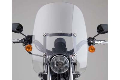 National Cycle Spartan Quick Release Windshield Clear for Harley Davidson XL Models