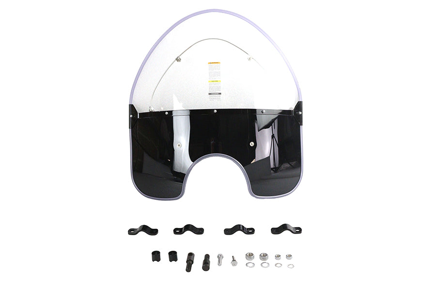 National Cycle N2203 Spring Fork Windshield for Harley Davidson UL - Black