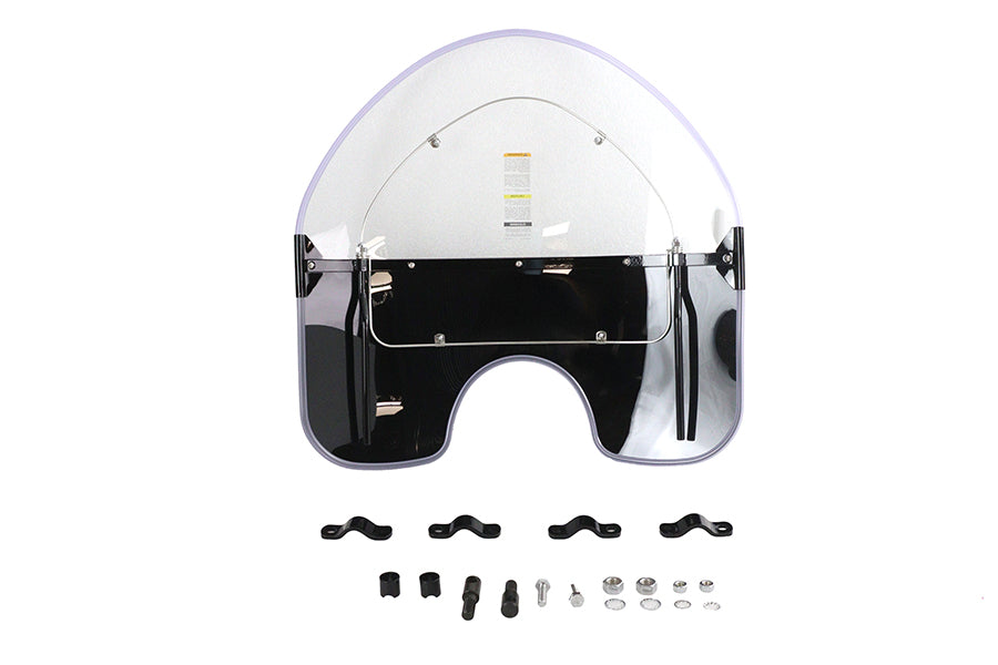 National Cycle N2203 Spring Fork Windshield for Harley Davidson UL - Black