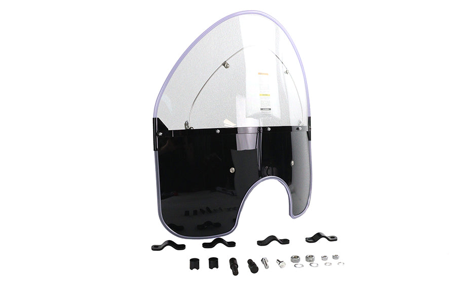 National Cycle N2203 Spring Fork Windshield for Harley Davidson UL - Black