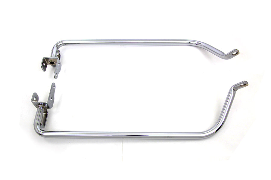 Wyatt Gatling Chrome Saddlebag Support Set for Harley Davidson FLHRSE and More