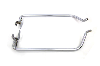 Wyatt Gatling Chrome Saddlebag Support Set for Harley Davidson FLHRSE and More
