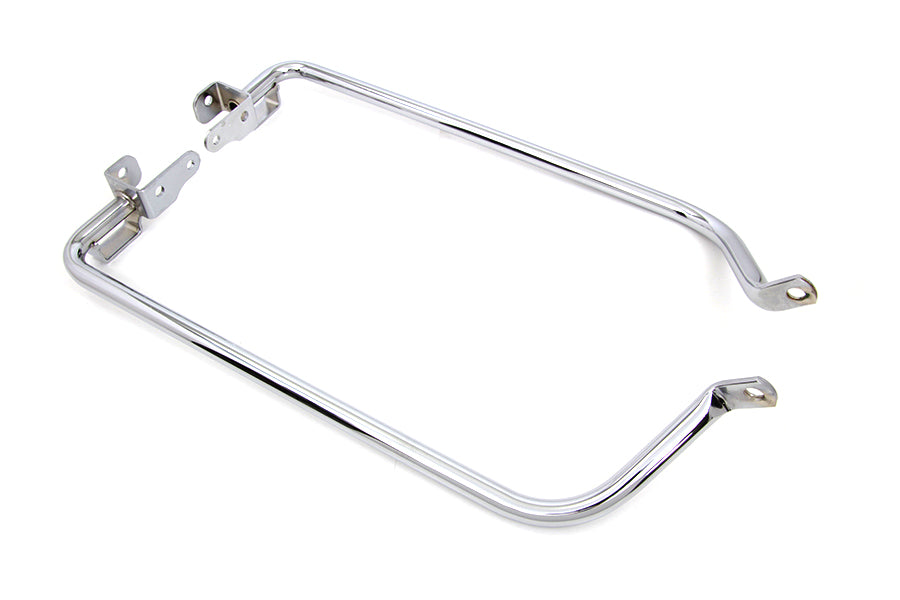 Wyatt Gatling Chrome Saddlebag Support Set for Harley Davidson FLHRSE and More