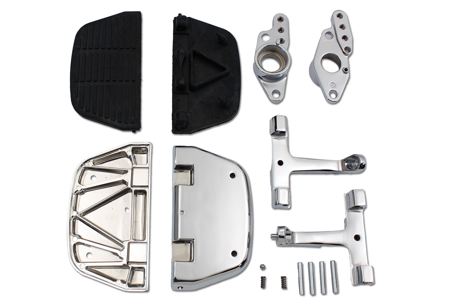 V-Twin Passenger Footboard Set with Swingarm Mount Kit for Harley Davidson FLT 1982-1991