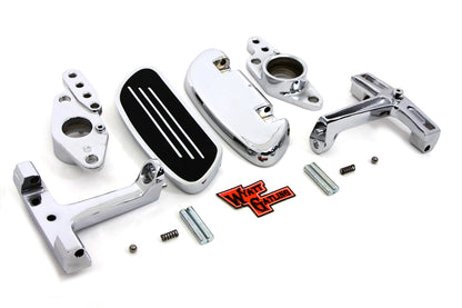 V-Twin Passenger Footboard Set with Swingarm Mount Kit for Harley Davidson FLT Models