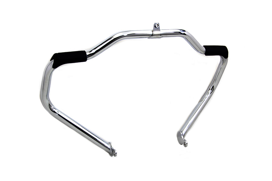 V-Twin Chrome Front Engine Bar with Footpeg Pads for Harley Davidson FLT Models