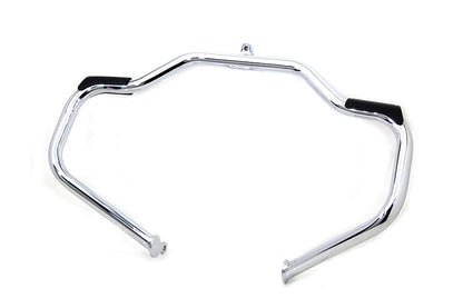 V-Twin Chrome Front Engine Bar with Footpeg Pads for Harley Davidson FLT Models
