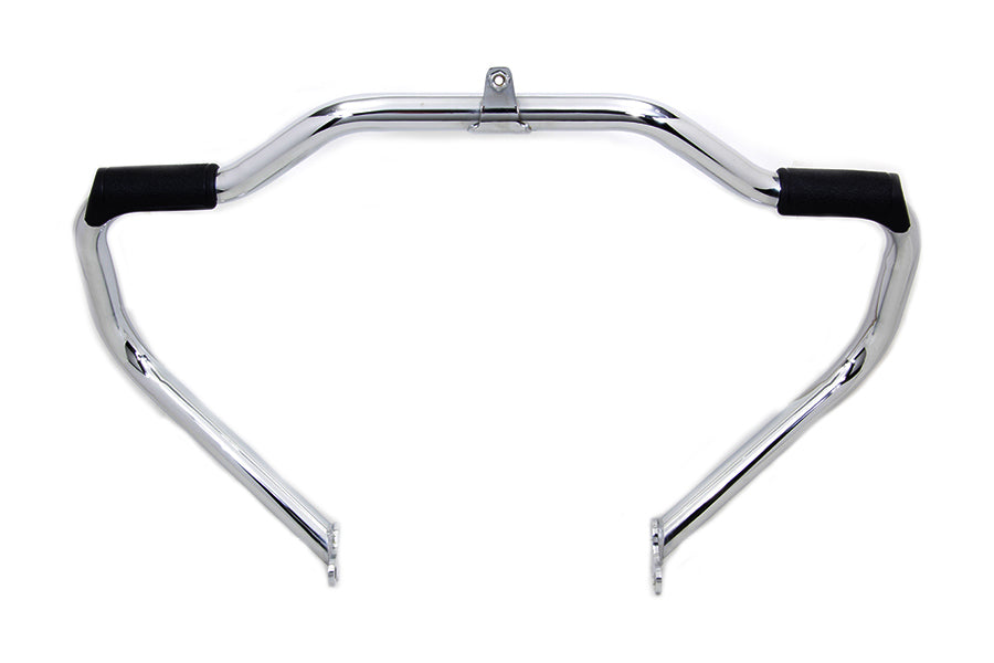 V-Twin Chrome Front Engine Bar with Footpeg Pads for Harley Davidson FLT Models