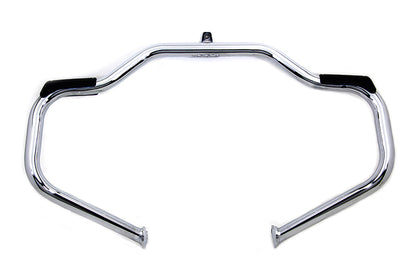 V-Twin Chrome Front Engine Bar with Footpeg Pads for Harley Davidson FLT Models