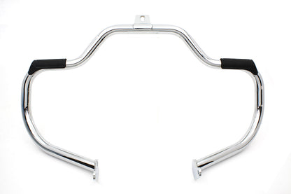 V-Twin Chrome Front Engine Bar with Footpeg Pads for Harley Davidson FLST (2000-2009)