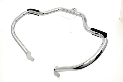 V-Twin Chrome Front Engine Bar with Footpeg Pads for Harley Davidson FLST (2000-2009)