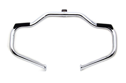V-Twin Chrome Front Engine Bar with Footpeg Pads for Harley Davidson FLT (1997-2006)