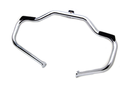 V-Twin Chrome Front Engine Bar with Footpeg Pads for Harley Davidson FLT (1997-2006)