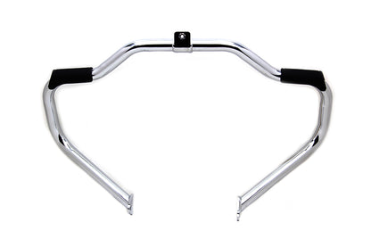 V-Twin Chrome Front Engine Bar with Footpeg Pads for Harley Davidson FLT (1997-2006)