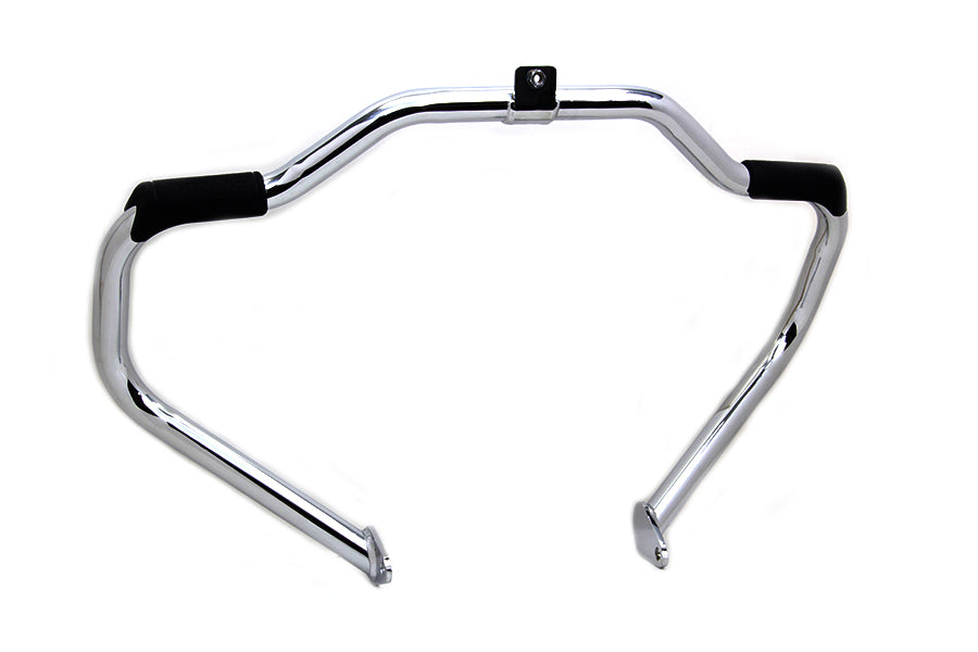 V-Twin Chrome Front Engine Bar with Footpeg Pads for Harley Davidson FLT (1997-2006)