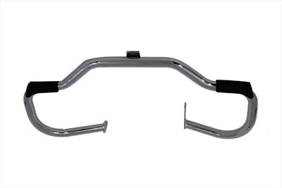 V-Twin Chrome Front Engine Bar with Footpeg Pads for Harley Davidson FLST (1986-1995)