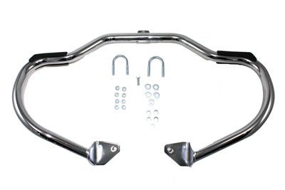 V-Twin Chrome Front Engine Bar with Footpeg Pads for Harley Davidson FXD (2006-2015)