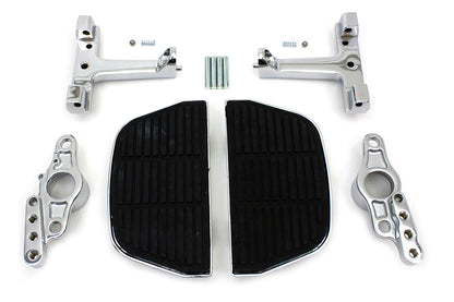 V-Twin Passenger Footboard Set with Swingarm Mount Kit for Harley Davidson FLT (2007-2008)