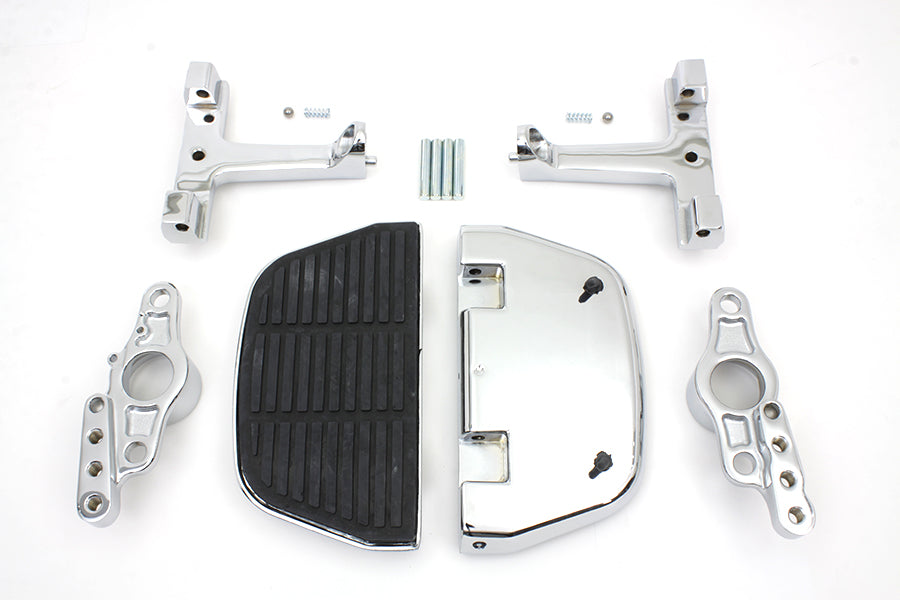 V-Twin Passenger Footboard Set with Swingarm Mount Kit for Harley Davidson FLT (2007-2008)