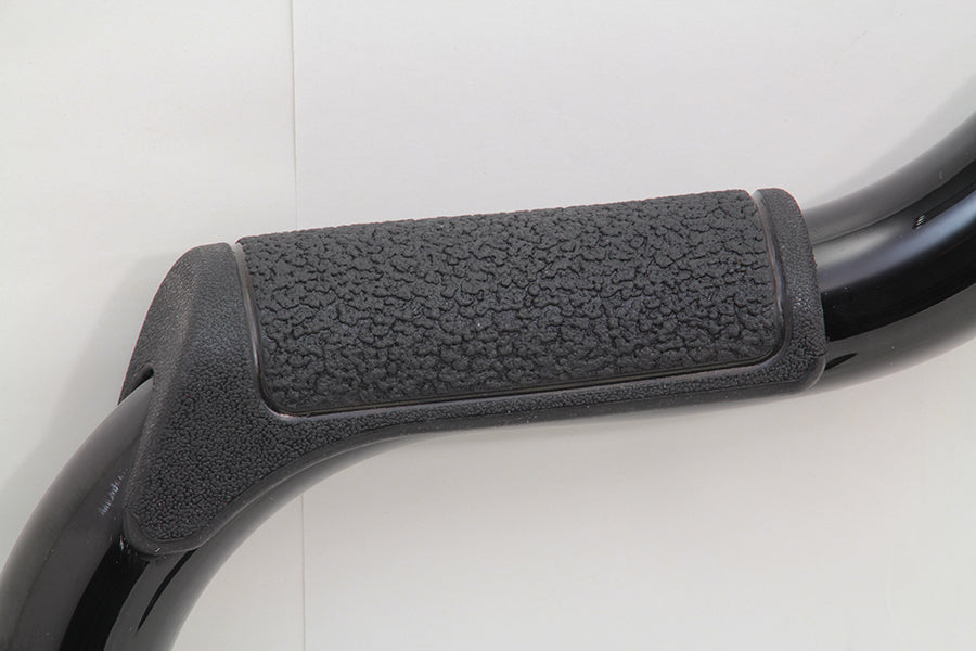 V-Twin Black Front Engine Bar with Footpeg Pads for Harley Davidson FLST (1986-1995)