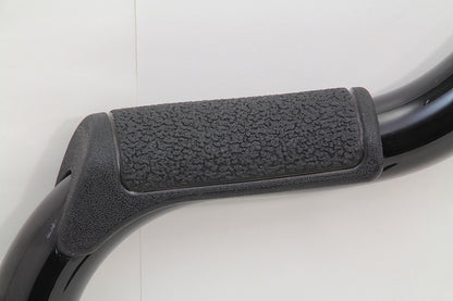 V-Twin Black Front Engine Bar with Footpeg Pads for Harley Davidson FLST (1986-1995)