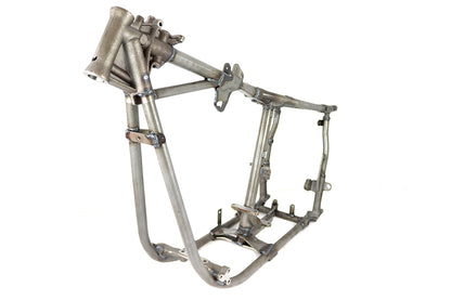 V-Twin Replica Swingarm Frame for Harley Davidson FL (1965-1974) with Forged Mounts and 12-Volt Battery Box Compatibility