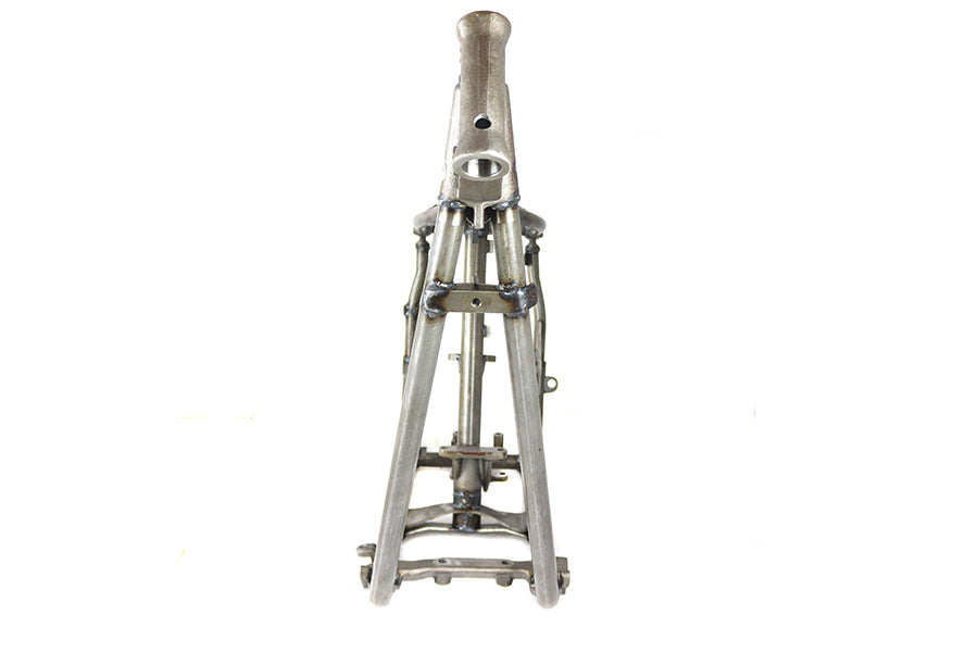 V-Twin Replica Swingarm Frame for Harley Davidson FL (1965-1974) with Forged Mounts and 12-Volt Battery Box Compatibility