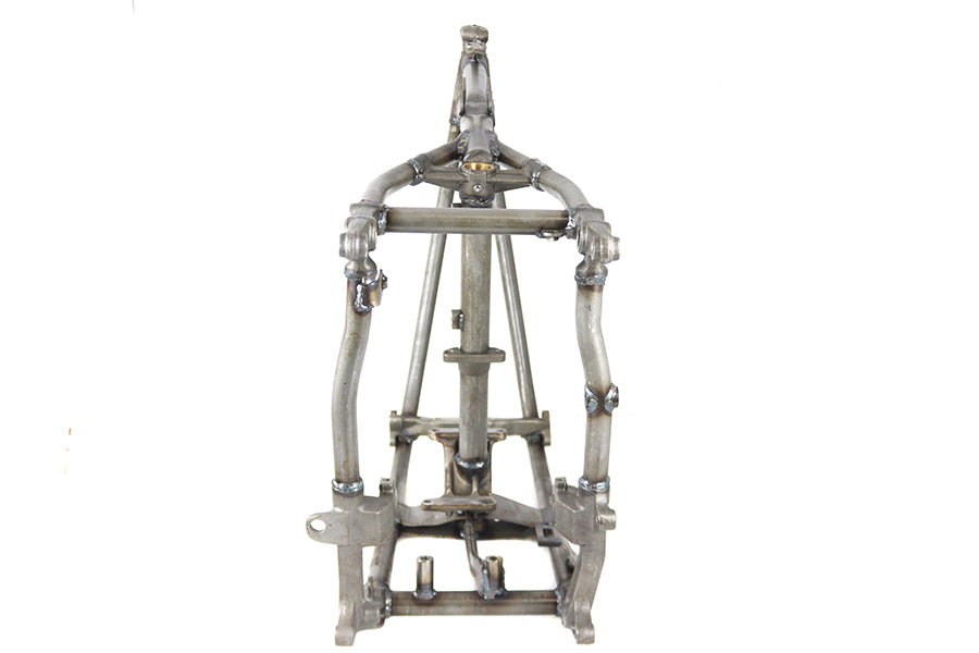 V-Twin Replica Swingarm Frame for Harley Davidson FL (1965-1974) with Forged Mounts and 12-Volt Battery Box Compatibility