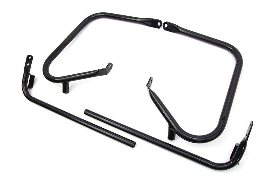 V-Twin Black Rear Engine Bar Set for Harley Davidson FLHT (1997-2006)