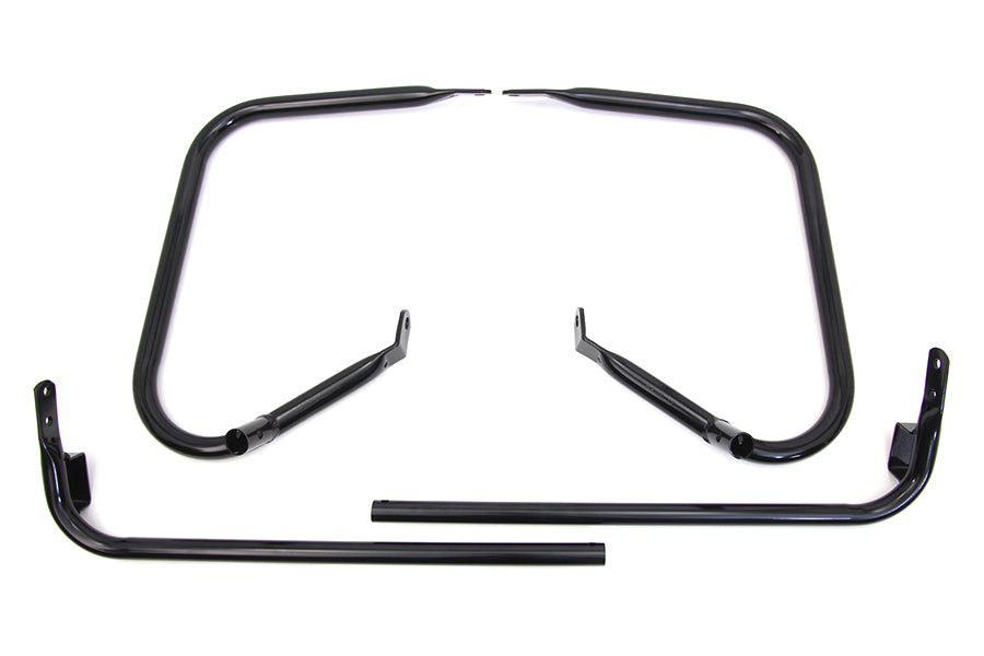 V-Twin Black Rear Engine Bar Set for Harley Davidson FLHT (1997-2006)