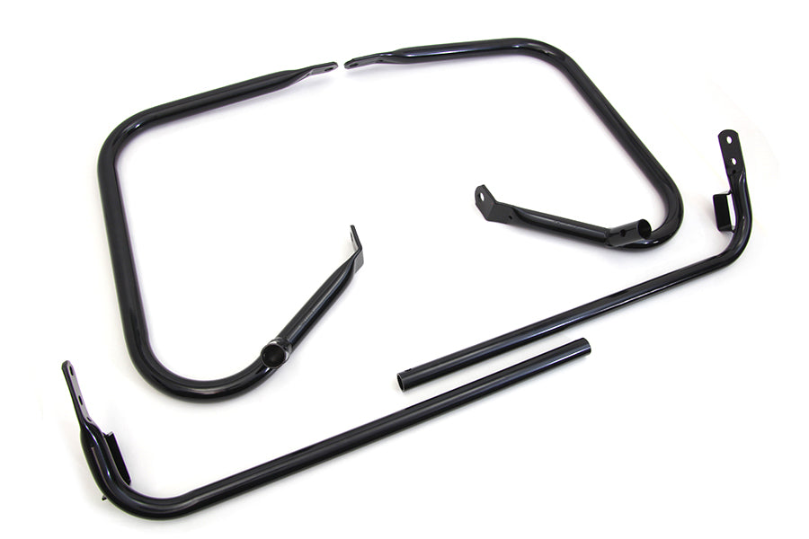 V-Twin Black Rear Engine Bar Set for Harley Davidson FLHT (1997-2006)