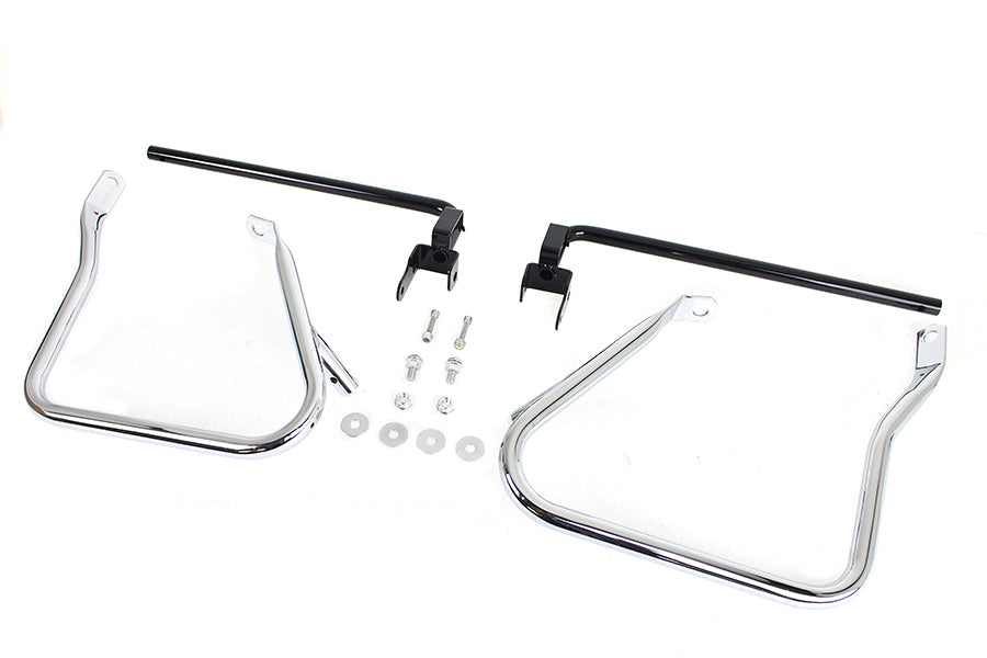 V-Twin Chrome Rear Engine Bar Set for Harley Davidson FLH Models (Part #21028)