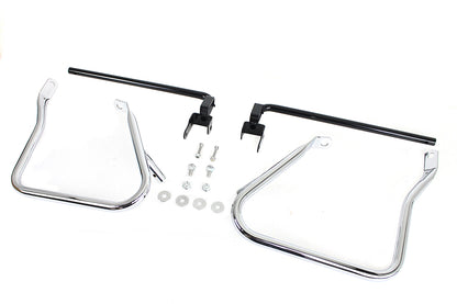 V-Twin Chrome Rear Engine Bar Set for Harley Davidson FLH Models (Part #21028)