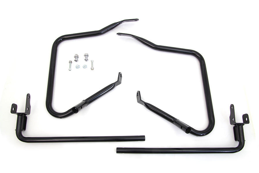 V-Twin Black Rear Engine Bar Set for Harley Davidson FLH Models Part 21028B