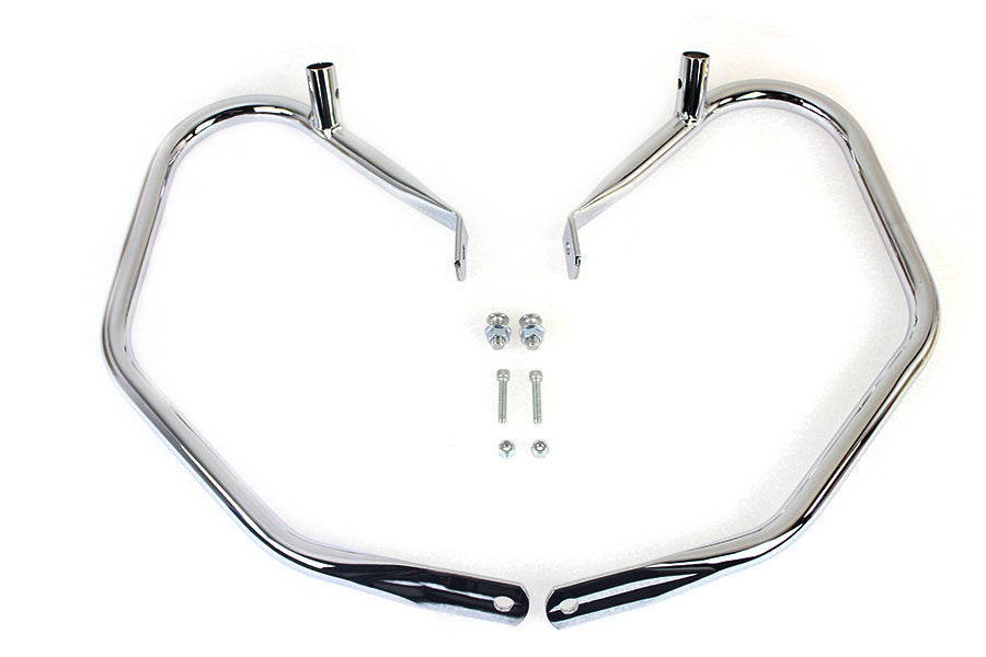 V-Twin Chrome Comfort Style Rear Engine Bars for Harley Davidson FLHX and FLHRC Models