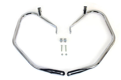 V-Twin Chrome Comfort Style Rear Engine Bars for Harley Davidson FLHX and FLHRC Models