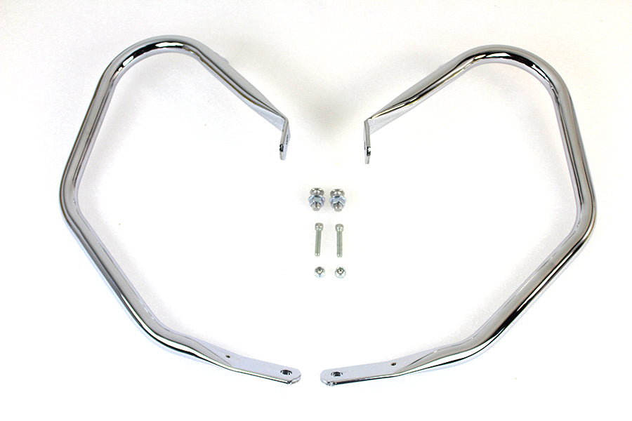V-Twin Chrome Comfort Style Rear Engine Bars for Harley Davidson FLHX and FLHRC Models