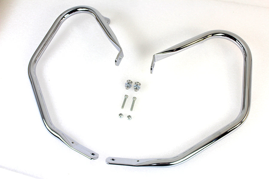 V-Twin Chrome Comfort Style Rear Engine Bars for Harley Davidson FLHX and FLHRC Models