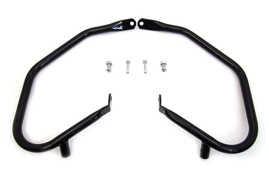 V-Twin Black Comfort Style Rear Engine Bars for Harley Davidson FLHX and FLHRC (Part #21034B)