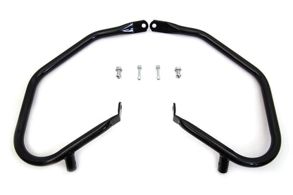 V-Twin Black Comfort Style Rear Engine Bars for Harley Davidson FLHX and FLHRC (Part #21034B)